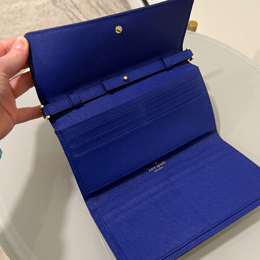 Kate Spade Billfold Wallet/Purse/Clutch Dodger Blue - Picture 3 of 9